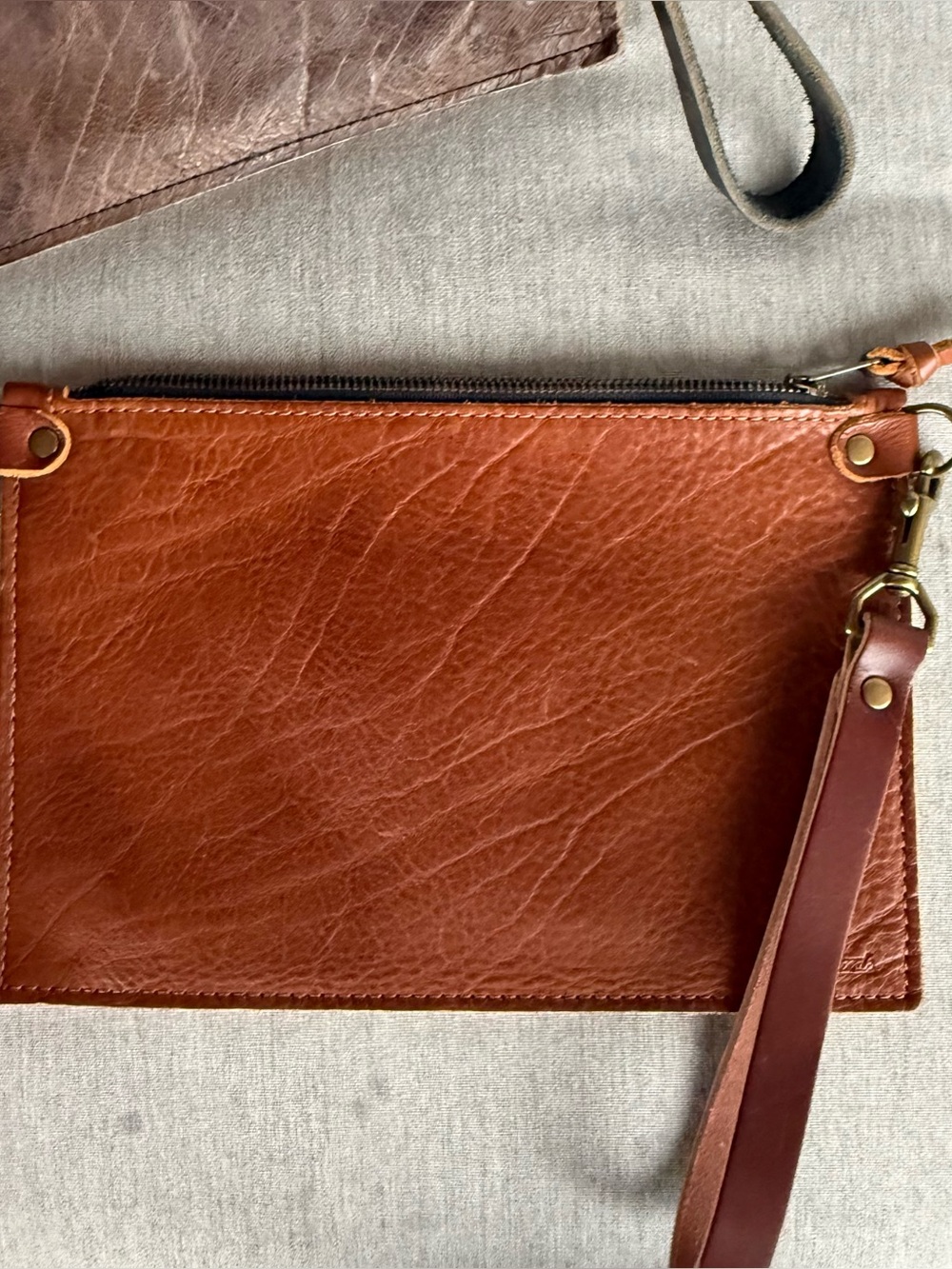 Go Forth Goods Small Felicity Wristlet Saddle